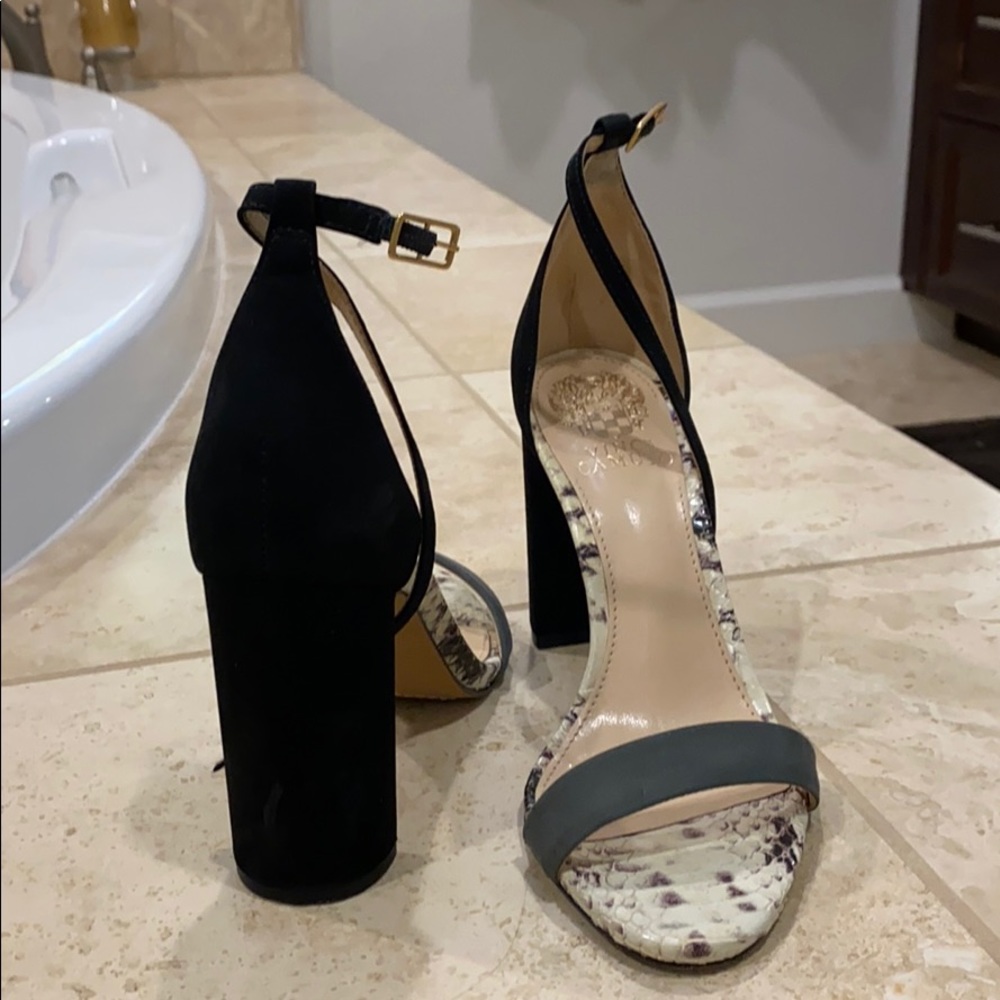 Snakeskin Vince Camuto Block Heels